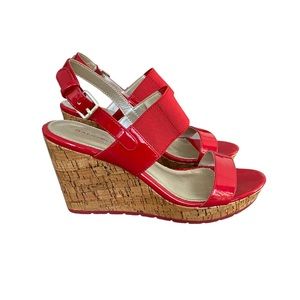 Bandolino Bdannika Red Patent Wedge Sandals